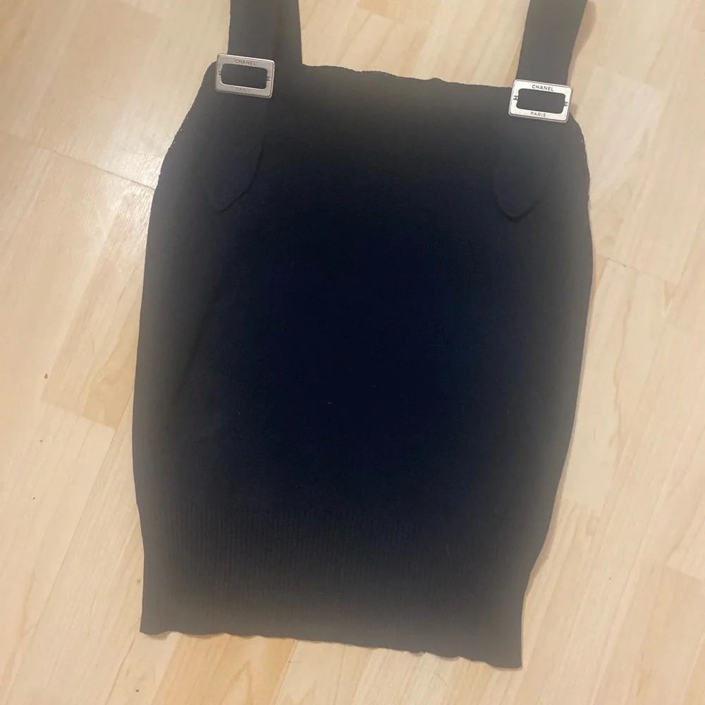 Chanel Vintage 2005 Cruise Collection Buckle Strap Knit Tank Top